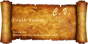 Czvik Vivien névjegykártya